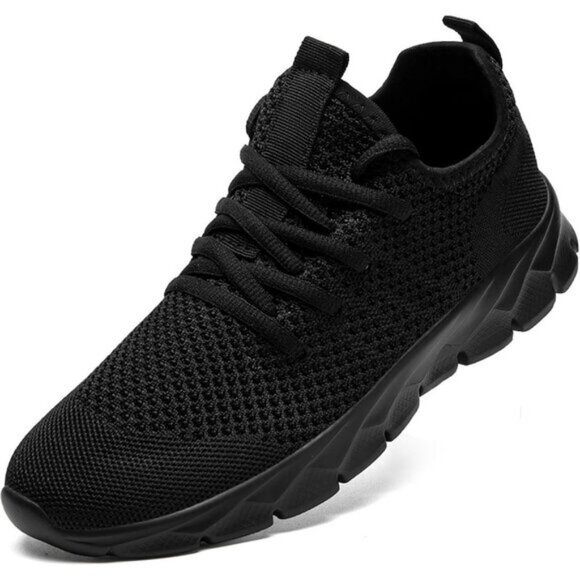 ⚡Mens Black Running Fashion Tennis Walking Lightweight Athletic Sneakers - Picture 1 of 7